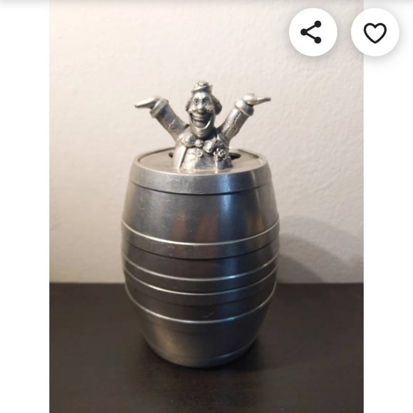 Royal Selangor, BNIB, Pewter Clown Barrel Coin Bank - Picture 1 of 14